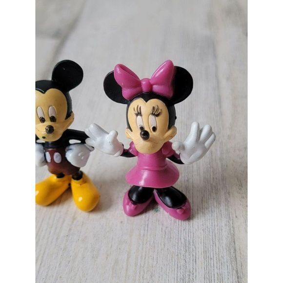 Couple Minnie Mouse Mickey set toy figure pink red - Picture 2 of 7